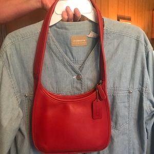 Coach vintage red leather handbag